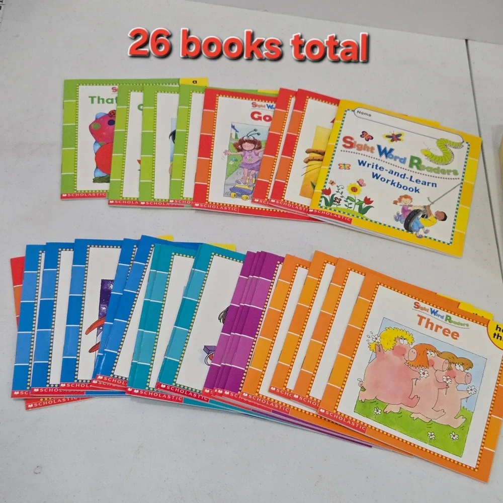 Scholastic Sight Word Readers Box Set 25 Storybooks 1 Workbook Learning 50 Words